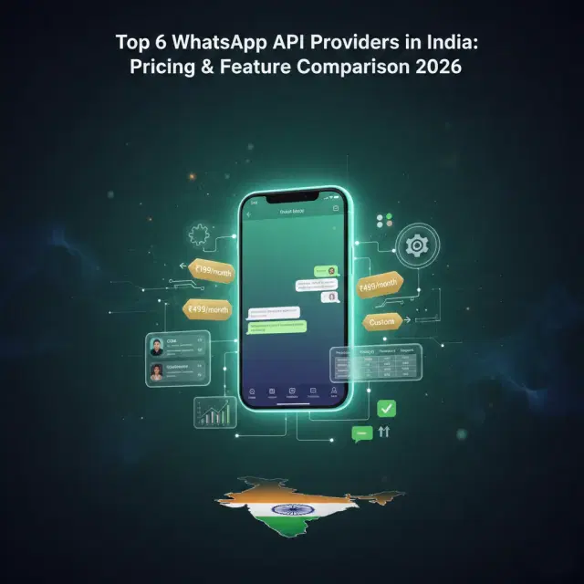 Featured image for Top 6 Best WhatsApp API Providers in India: Pricing & Feature Comparison 2026